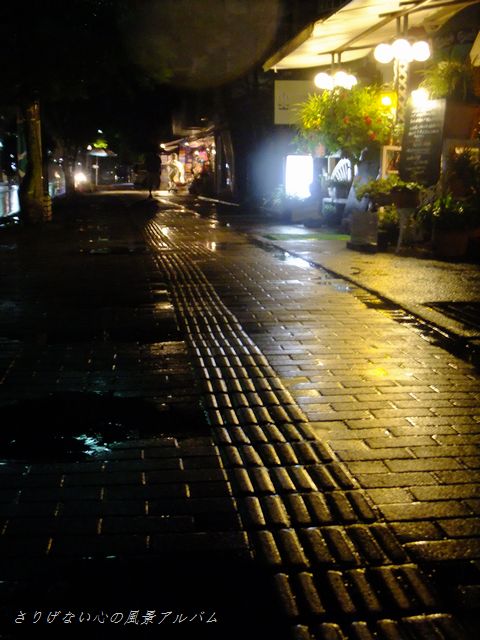2011.8.長野県軽井沢町、雨の夜の旧軽井沢